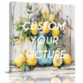 thumbnail image 2 of Rustic Lemon Vases Wall Art Painting on Canvas, Vintage Botanical Wooden Canvas Art Home Prints Wall Art Framed Modern Artwork for Living Room Bedroom Wall Decor 20x20in, 2 of 9