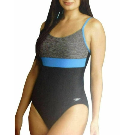 Speedo Block - SPEEDO Women's Color Block | HEATHER GRAY | SIZE 16