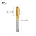 thumbnail image 2 of Unique Bargains Machine Métrique Robinet M14 Filetage 1.5 Pi 3 Flûtes Plaqué Titane HSS, 2 of 6