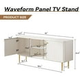 thumbnail image 2 of ARTPOWER 55” Fluted TV Stand, Mid Century Modern TV Stand for 55/60/65 inch TV, Entertainment Center with Storage, Television Stands, TV Console, Media Console for Living Room, Bedroom, 2 of 6