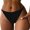 Black, variant on HOWPAY Bikini Bottoms Women Moderate Coverage High Cut Basic Swim Briefs Mid Waisted Tummy Control Solid Color Beach Pool Bathing Suit Bottoms Black L