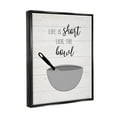 thumbnail image 3 of Life Is Short Lick The Bowl Phrase Typography Graphic Art Jet Black Framed Art Print Wall Art, 3 of 6
