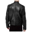 thumbnail image 2 of Chaqueta de piel sintética con cuello alto para hombre en estilo de traje de negocios y ajuste ceñido., 2 of 3
