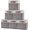 Gray, variant on 13x13 Foldable Storage Cube Bins Set of 6, Linen Fabric Organizer with Leather Handles, Collapsible Closet Storage for Shelves, Beige/White Black Trim