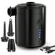 thumbnail image 4 of Bomba de aire eléctrica portátil para colchón, flotador de piscina, almacenamiento al vacío | Recargable USB, 3 toberas accesorios | Diseño compacto, batería de 5200mAh, caudal de 300L/min | Negro, 4 of 9