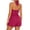 Hot Pink, variant on Women's Halter Neck Jumpsuit Tie Detail Elastic Waist Summer Romper Hot Pink XXL