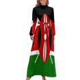 thumbnail image 2 of Camiseta con la bandera de Kenia - Pegatina de Nairobi de Kenia Vestido largo Ropa de playa Vestidos de mujer para ocasiones especiales, 2 of 5