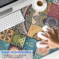 thumbnail image 2 of Long Mouse Pads for Desk,Multicolor Ethnic Geometric Pattern Desk Mats on Top Of Desks, Desk Mouse Pad Extra Large with 3mm Non-Slip Base and Stitched Edge for Gaming,Office,Work,Home 47.3"x23.6", 2 of 6
