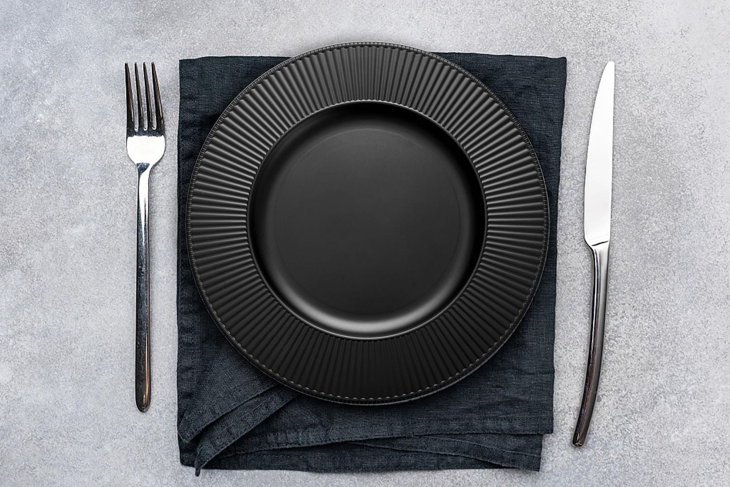 Grand plat uni 33cm Home Trends noir