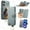 Blue, variant on ELEHOLD Case for iPhone 16, RFID Blocking Zipper Leather Wallet Stand Case with Card Slot & Wrist Strap & Ring Holder,Black