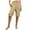 Khaki, variant on Bloomae Linen Shorts for Women Smoked High Waisted Elastic Waist Wide Leg Bermuda Shorts Loose Comfortable Casual Summer Short Pants with Pockets Black XL