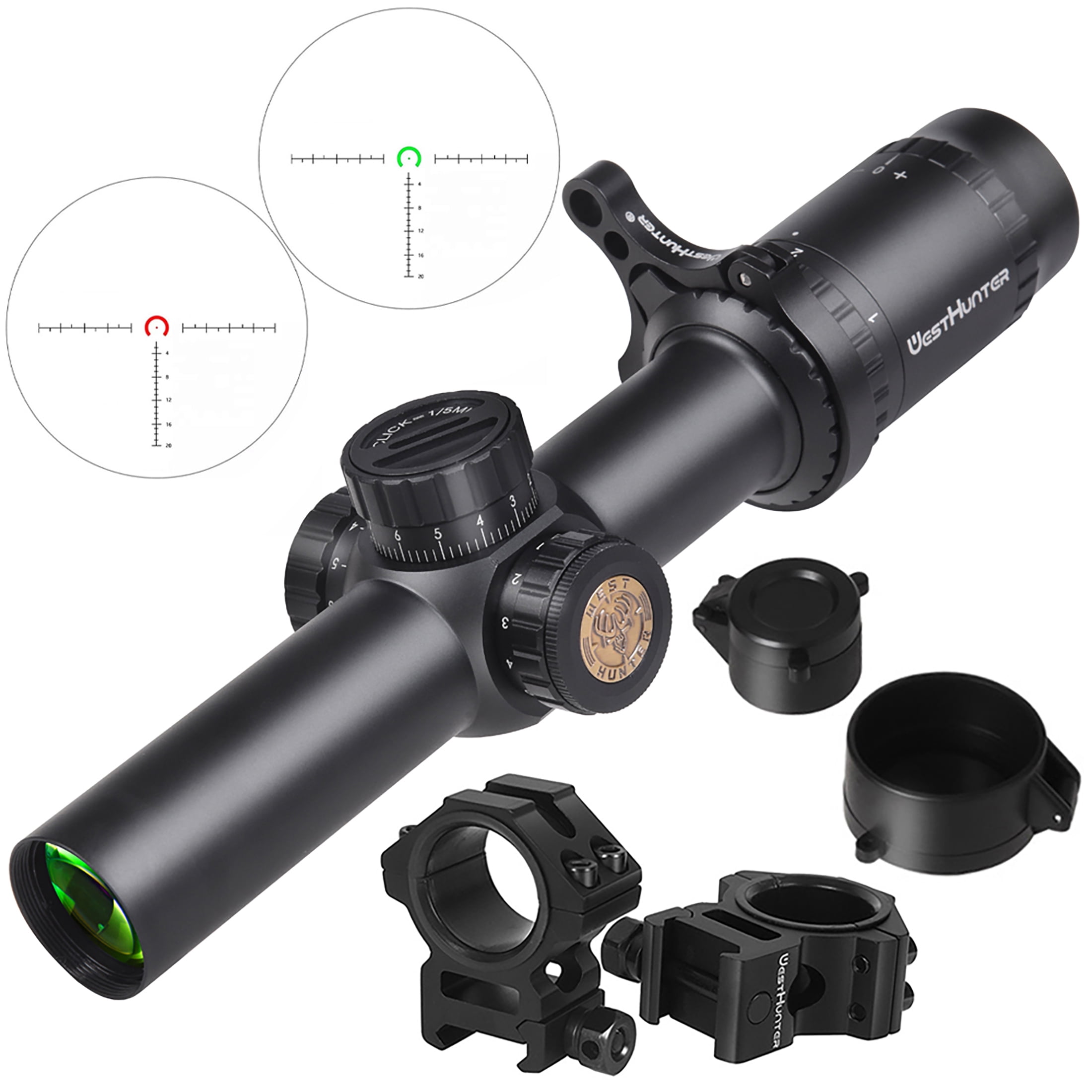 Westhunter HD 16X24 IR Scope, 30 mm Red Green Illuminated Optics