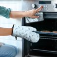 thumbnail image 2 of Light Blue Christmas Snowman Pattern Kitchen Oven Mitt and Pot Holder Sets 2 Pcs for Baking, Cooking and Grilling, Heat Resistant Up To 392 °F, 2 of 7