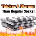 thumbnail image 4 of Busy Socks Women's Full Cushion Comfy Ultra Warm Socks, Medium,Light Grey Stripe, 4 of 8