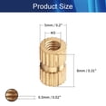 thumbnail image 2 of HUGFEGWE Knurled Insert Nuts, Female Thread Brass Embedment Nut M3x8mm H x 5mm OD Heat Set Insert Nut for Printing 3D Printer and More Projects 100Pcs UA824-6558, 2 of 8