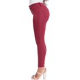 thumbnail image 4 of YMI Women's Hyperstretch Mid-Rise Skinny Jeans - Dark Rose - XL, 4 of 4