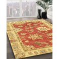 thumbnail image 2 of Ahgly Company Indoor Rectangle Abstract Orange Red Oriental Area Rugs, 2' x 5', 2 of 6