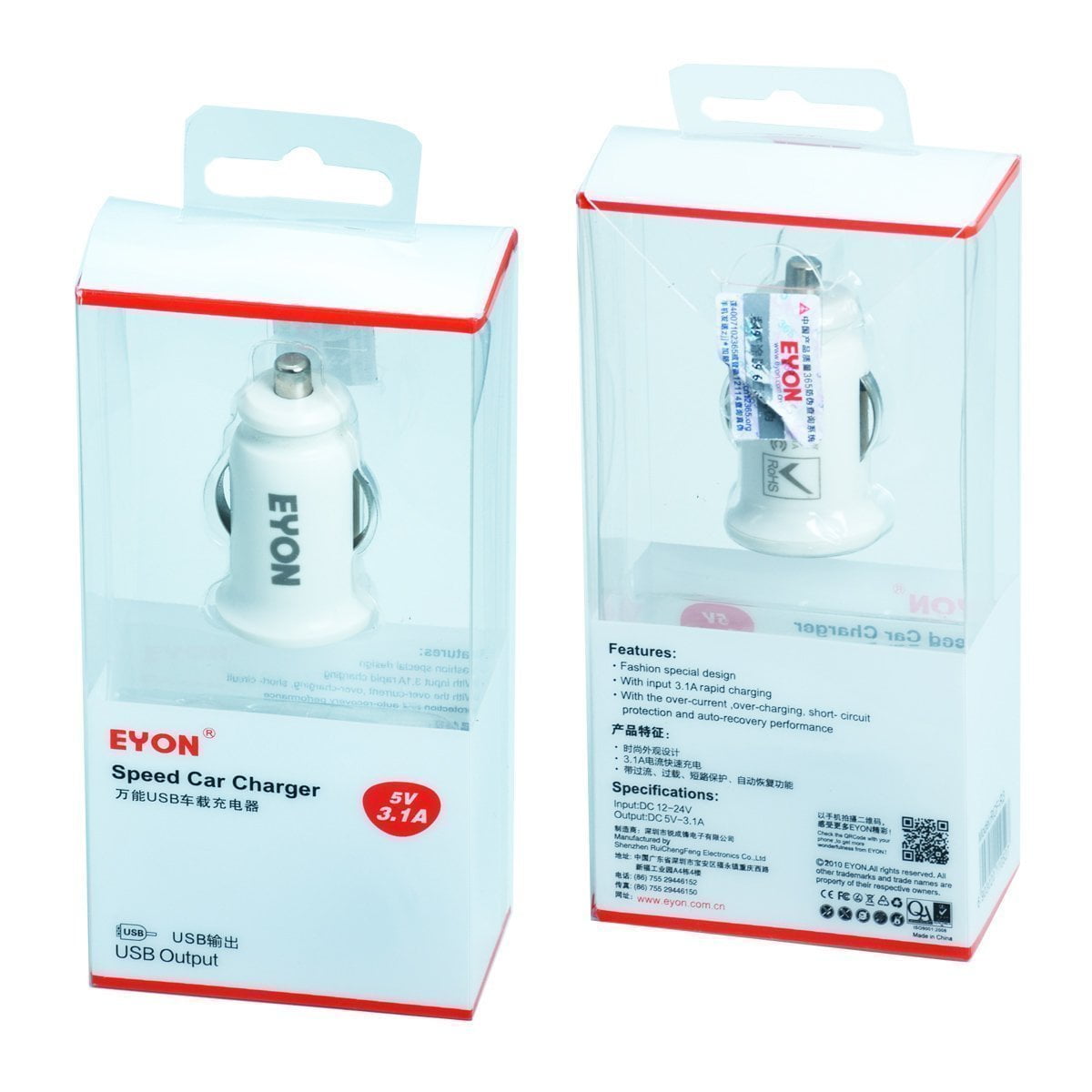 EYON ELITE Streak Hi_Powered 3.1A_15W Fast MicroUSB Car Charger