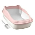 thumbnail image 4 of DOLITY Cat Litter Box Semi Enclosed Multifunctional for Kittens Hamsters Detachable Pink, 4 of 9