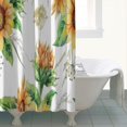 thumbnail image 5 of Waterproof Sunflower Shower Curtain 72x84 Inch Colorful Floral Polyester Unique Shower Curtain for Bathroom Hotel Home Decor with 12 Plastic Hooks, 5 of 5