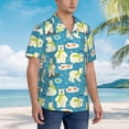 thumbnail image 3 of Sikiie Cute Polar Bear Fishing Print Men's Hawaiian Shirt, Summer Beach Button Pocket Short Sleeve T-Shirt,X-Large, 3 of 7