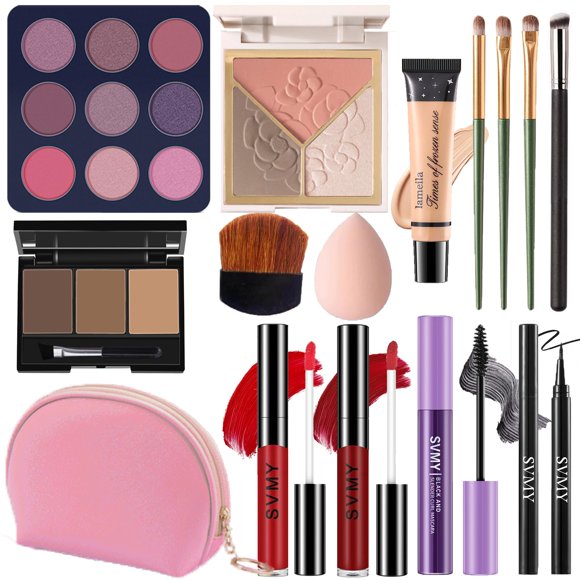 Set de Maquillaje PWYSHXDF 15 Piezas para Cara y Ojos