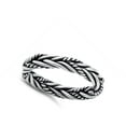 thumbnail image 4 of Oxidized Braided Rope Wholesale Ring .925 Sterling Silver Band Jewelry Female Male Unisex Size 8, 4 of 4
