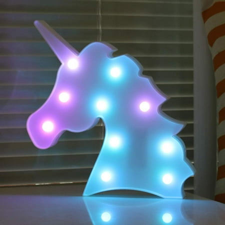 

Color Changeable Unicorn Marquee Signs Unicorn Party Supplies Fantasy Themed Wall Decor Desk Table Lamp Gift for Child Kids Baby Girls Bedroom Birthday (Unicorn Head - Colorful)