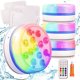 thumbnail image 1 of Lámpara de piscina con control remoto inalámbrico de 13 lámparas, lámpara de buceo con control remoto RGB, soporte de montaje con pegamento, 1 of 1