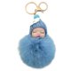 thumbnail image 5 of Cadena de cuentas con forma de bola de pelo, colgante de bolso esponjoso, llavero colgante para niña, joyería de estilo adorable para niña, 5 of 6