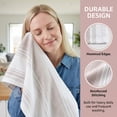 thumbnail image 3 of Unique Bargains Pure Cotton Striped Dish Cloths Khaki 26" x 18", 3 of 8