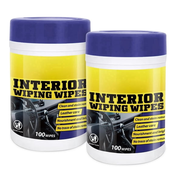 All Protectant, Glass and Cleaning Wipes, Wipes for Car Interior and Car Exterior, 100 Count Each (Pack of 2)