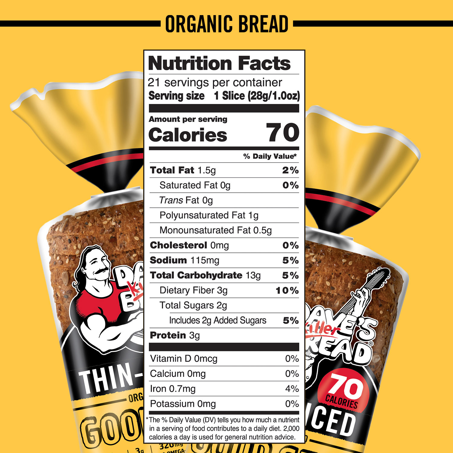 Dave's Killer Bread Good Seed Thin-Sliced Organic Bread Loaf, 20.5 oz - image 16 of 17