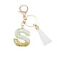 thumbnail image 2 of Decoración del hogar, decoración de habitaciones, decoración de paredes. Nuevo llavero con borlas blancas y colgante de gota de cristal. Llavero para bolso de moda con hebilla de gota de cristal., 2 of 2