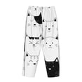 thumbnail image 5 of Kll Womens Doodle Cute Cat Print Pajama Pants Soft Pajama Bottoms For Women Cozy Lounge Pants, 5 of 9