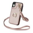 thumbnail image 5 of Designed for iPhone XR Case Wallet with Card Holder for Women Girls, Crossbody Case with Lanyard Strap, Protective PU Leather Purse Case with Ring Holder Stand for iPhone XR - Rosegold, 5 of 11