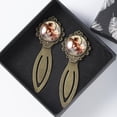 thumbnail image 4 of Cupid Vintage Copper-Colored Lace Bookmarks: Durable Stainless Steel Book Marks, Gifts for Book Lovers and Readers – Set of 2 Bookmarks, 4 of 5