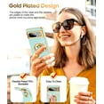 thumbnail image 7 of LEYI for Google Pixel 8 Phone Case, Pixel 8 Case with 360 Rotatable Ring Holder Magnetic Kickstand, Plating Rose Gold Edge Protective Google Pixel 8 Case, Mint, 7 of 7