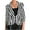 Black, variant on Fantaslook Clearance Women's Blazer Casual Work office Open Front Striped Blazer Striped 3/4 Sleeve Lightweight Fashion Jacket Green 12(XXL)