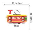 thumbnail image 3 of DAYCARE - Educational Vinyl Art Letter T Alphabet Child Care Wall Decal Sticker Tram Train Transport Animals Design Multicolored Kids Nursery Wall Decal 20" x 16", 3 of 3