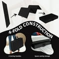 thumbnail image 3 of Signature Fitness 4ft x 10ft x 3in Folding Gymnastics Mat, 4-Panel Extra Thick Exercise Mat with Handles, PVC Leather + EPE Foam, Multiple Colors, 3 of 5