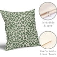 thumbnail image 3 of Sage Green Throw Pillow Covers 18X18 Inches Set of 2 Leopard Decorative Pillow Cases Animal Wildlife Pillow Cover with Zipper Home Decor for Sofa Couch Housewarming Gift Bed Couch Outdoor, 3 of 6