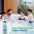 thumbnail image 6 of Tier1 Pool & Spa Filter Cartridge 4-pk | Replacement for Jacuzzi J300, J400, 6541-383, Pleatco PJW60TL-OT-F2S, Filbur FC-2715, Unicel 6CH-961, and More | 60 sq ft Pleated Fabric Filter Media, 6 of 7