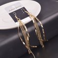 thumbnail image 5 of Anvazise Women's Vintage Elegant Alloy Long Tassels Chain Drop Hook Dangle Earrings Jewelry Golden, 5 of 7