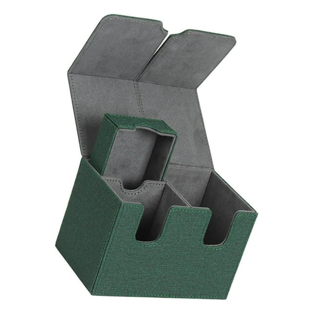 Boîte de Rangement pour 160 Cartes, Cartes de Collection, Organisateur de Cartes, Support de Rangement, Contenant pour MTG TCG, Vert