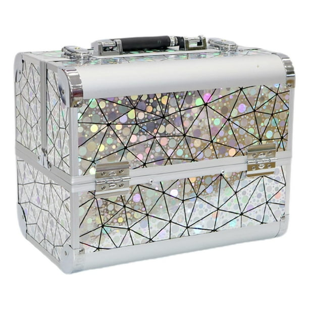 Estuche de tren para maquillaje, estuche de tocador multiusos extragrande, resistente al agua, organizador de almacenamiento de joyas para regalo de Estilo C