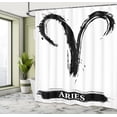 thumbnail image 4 of Ambesonne Zodiac Shower Curtain, Aries Astrology Sign, 69"Wx70"L, White Black, 4 of 4