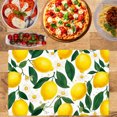 thumbnail image 2 of Amarainy Lemon Floral Design Linen Table Mats Set of 4 for Dining Table Decor, 12x18 inch, 2 of 5