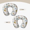 thumbnail image 3 of KLL Cute Colorful Animal Pattern Memory Foam Cervical Neck Pillow Versatile U-Shaped Pillows for Home/Office/Camping/Travelling/Soft Washable Cover, 3 of 8