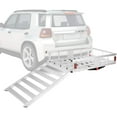 thumbnail image 3 of Aluminum Cargo Carrier, 51" x 29.5" Hitch Mounted Wheelchair Scooter Mobility Carrier Medical Lift Rack Ramp, 800 LBS Weight Capacity, 3 of 12